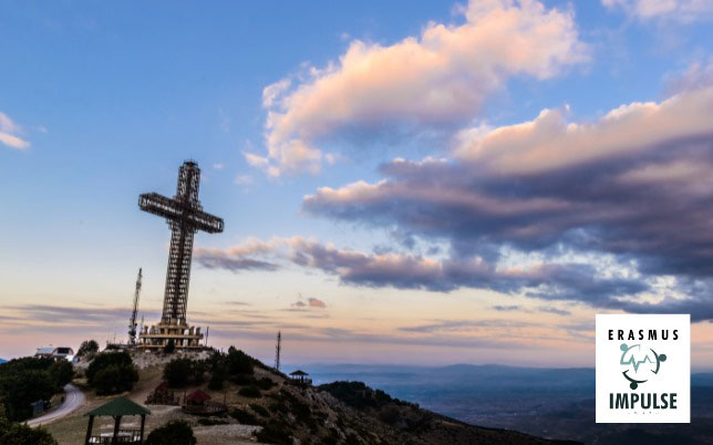 erasmus. skopje, vodno, hike, cross