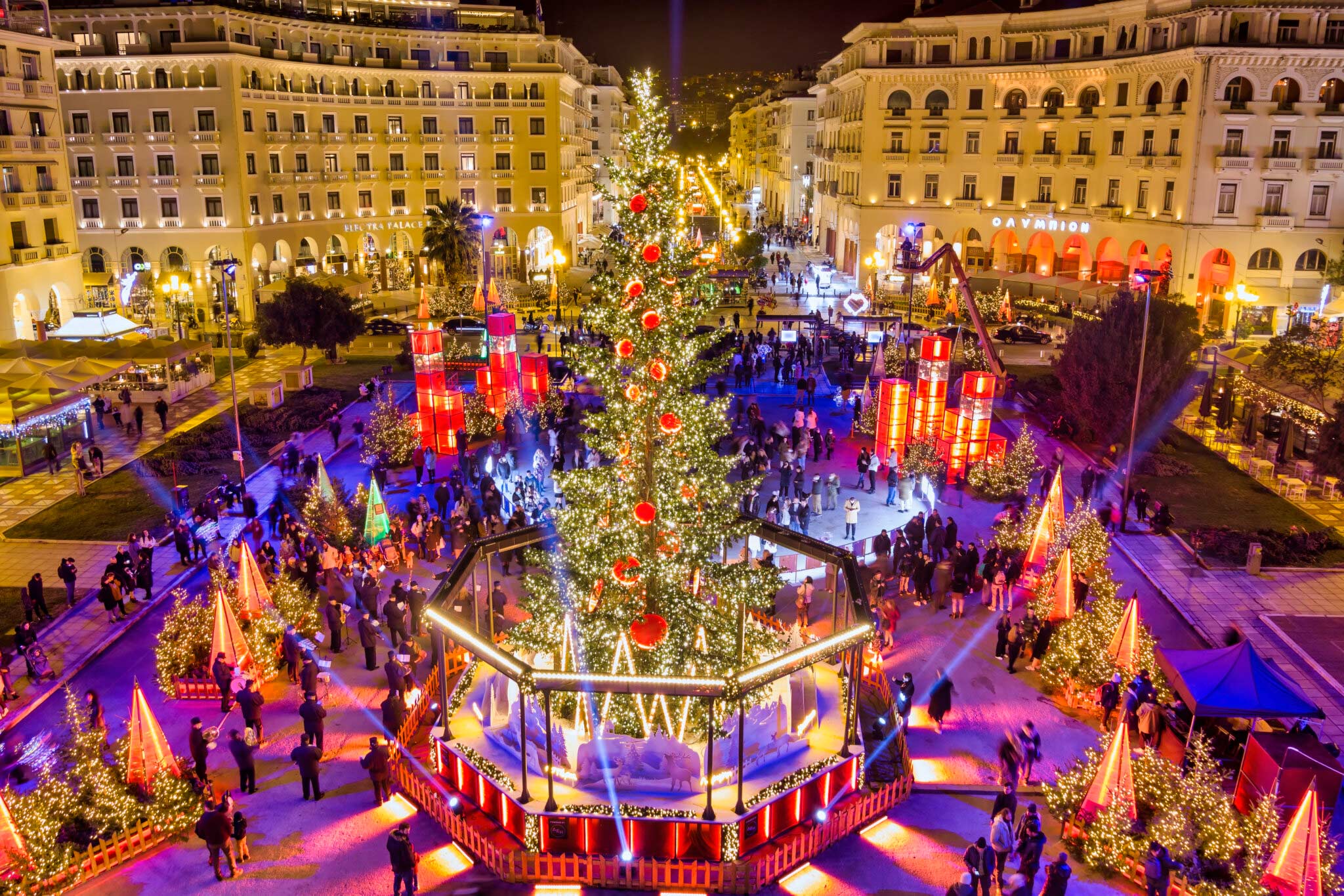 christmas, market, thessaloniki