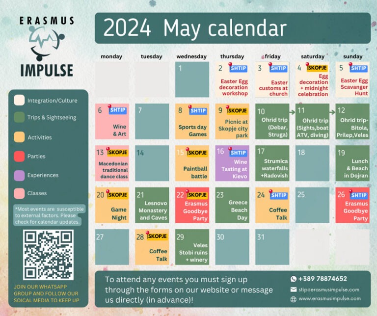 erasmus, impulse, march, 2024, events, calendar